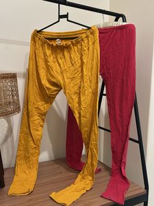 Vibrant Leggings Set of 2- Red and Yellow