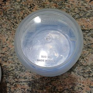 Set of 2 Blue &amp; White Celloware Containers/ Tiffin
