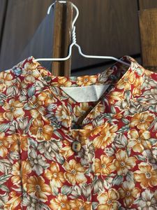 Vintage Floral Print Top