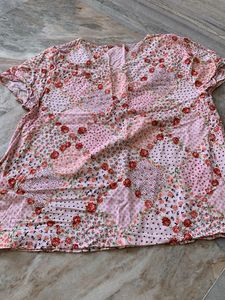 Pink Floral Patchwork Pajama Set