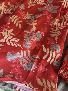 Red Floral Kurta Set