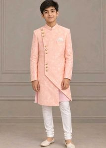 Boys Peach sherwani Set