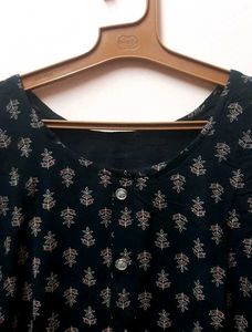 Printed Black Kurti