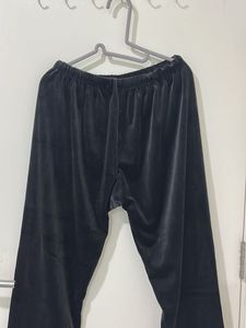 Comfortable Loose Black Velvet Palazzos