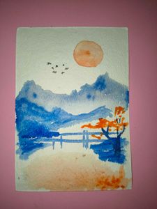 handmade watercolor painting