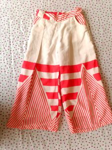White & Red Striped Pants for baby girl