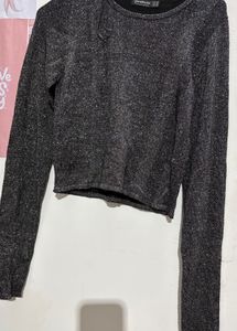 Sparkly Knit Top - Stradivarius