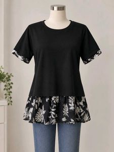 Chic peplum top 🖤🐥