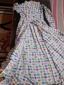 Colorful Patterned Cold Shoulder Dress