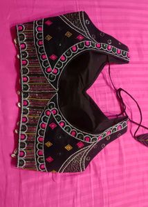 Embellished Black Ethnic Blouse