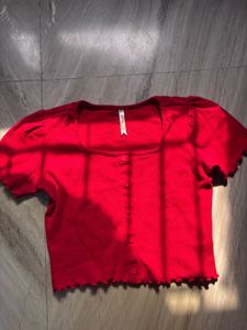 Red Crop Top