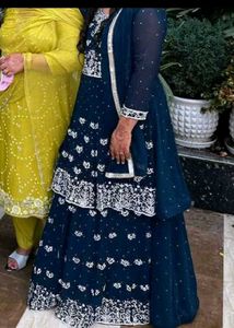 Elegant Navy Blue Lehenga Choli