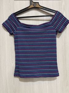 Striped Off-Shoulder Top