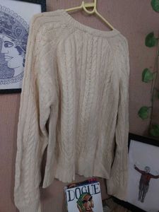 Cream Cable Knit Cardigan