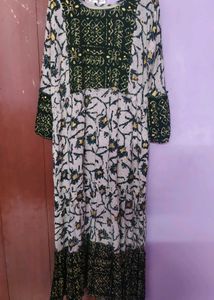 Boho Maxi Dress with Vintage Print
