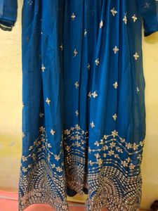 Beautiful Royal Blue ethnic gown with dupatta 🩵🩵