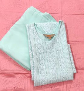 Elegant Mint Green Chikankari Kurta Set🌸🆕