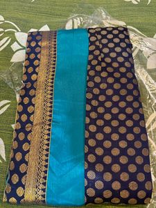 Designer saree with Polka Dots