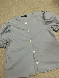 Chic Button-Down Puff Sleeve Top