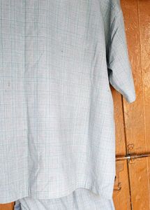 Men's Grey shirt pant both (safari shuit)