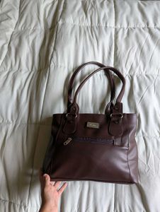 Brown Leather Tote Bag - Classic Handbag👜