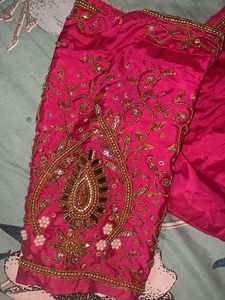 Vibrant Pink &amp; Teal Saree
