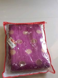 Elegant Purple &amp; Green Silk Saree