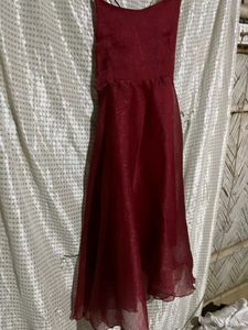 Burgundy Party Dress