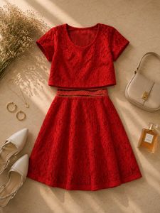 Stunning Red Lace Dress