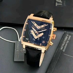 TAG Heuer V4 Watch - Rose Gold &amp; Brown Leather