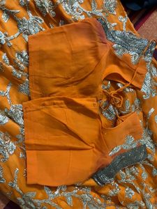Designer Orange Floral Lehenga Choli Set