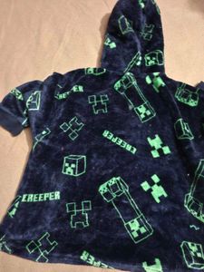 Cozy Minecraft Creeper Hoodie Blanket
