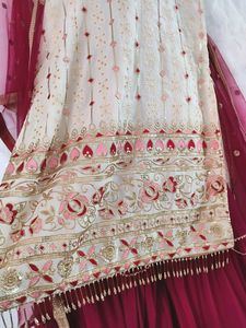 Maroon and Cream Pakistani/Indian Outfit
