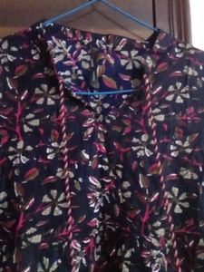 Bohemian Floral Print Kurta Tunic