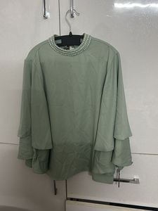 Elegant Sage Green Blouse