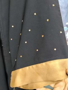 Black Abaya with Gold Trim