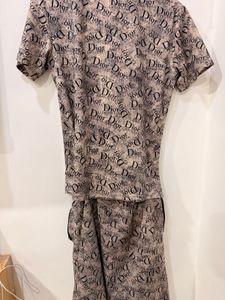 dior Designer Print T-Shirt