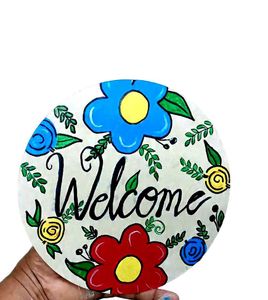 Floral Welcome Sign