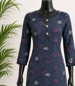 Stylish Blue Kurti with Abstract Print