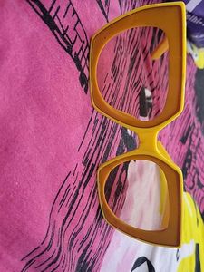 Retro Yellow Frame Glasses