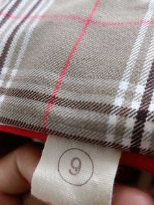 Red Coat with Plaid Collar