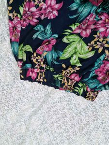 Floral Maxi Skirt with Slit