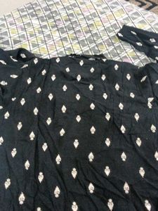 Black Printed Kurta