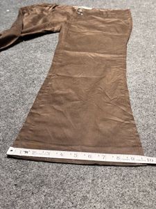 Bershka Y2K Chocolate Brown Cropped Flare Pants