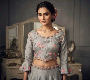 Grey Silk Blouse