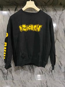 Black Graphic Print Sweatshirt