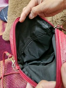 Ostrich faux leather vintage sling bag from Japan