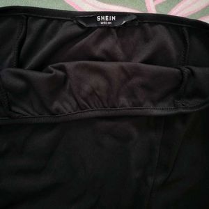 Black Strapless Midi Dress