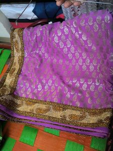 Purple Banarasi Silk Saree
