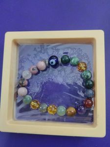 Multicolor Beaded Evil Eye Bracelet